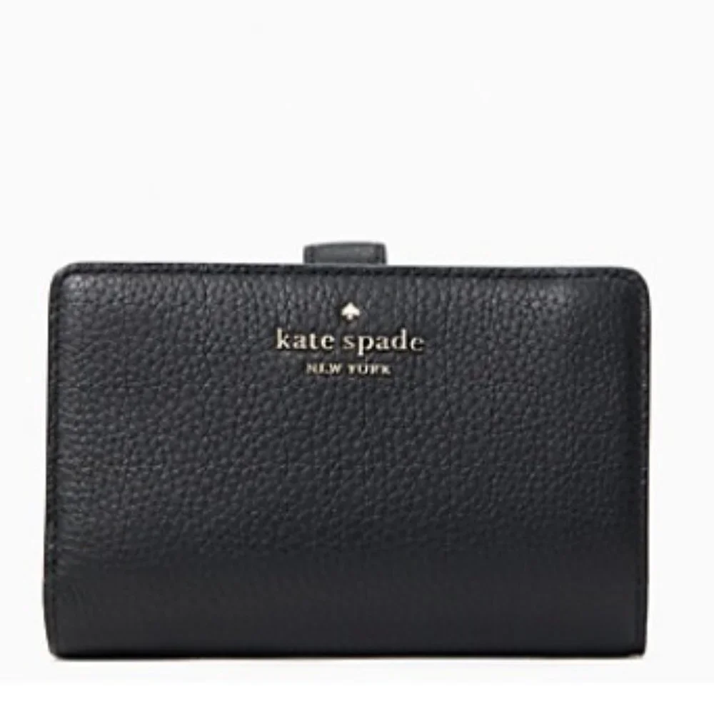 Kate Spade Leila Medium Compact Bifold Wallet Black